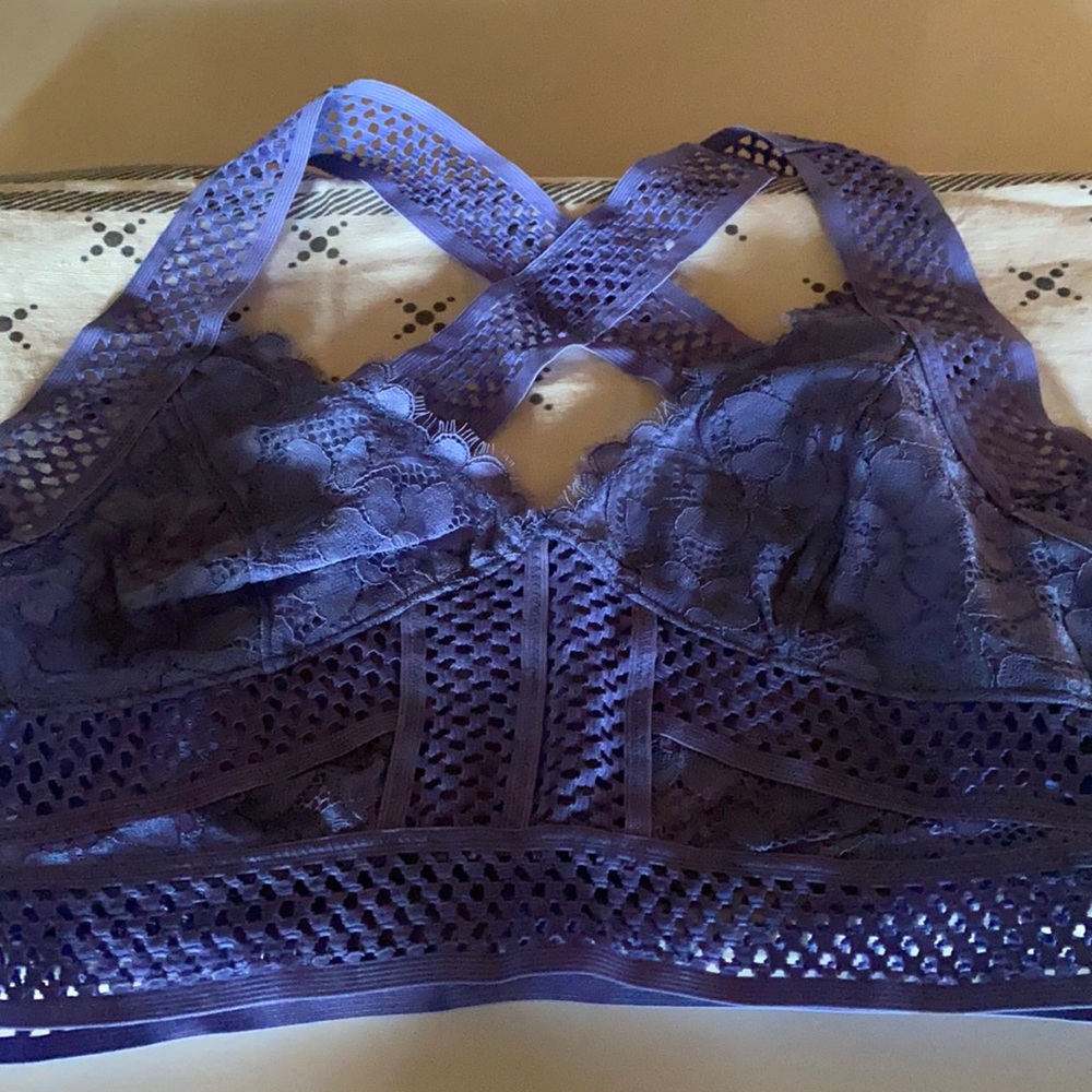 Free People NWT Sitting Pretty Brami- blue egret/S